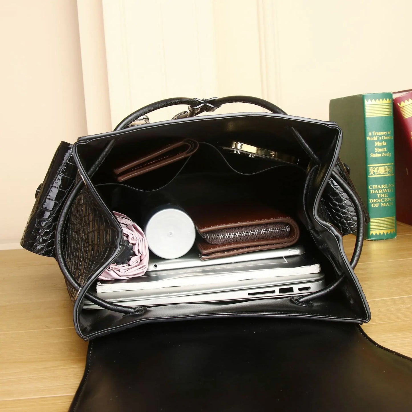 Large PU Leather Backpack