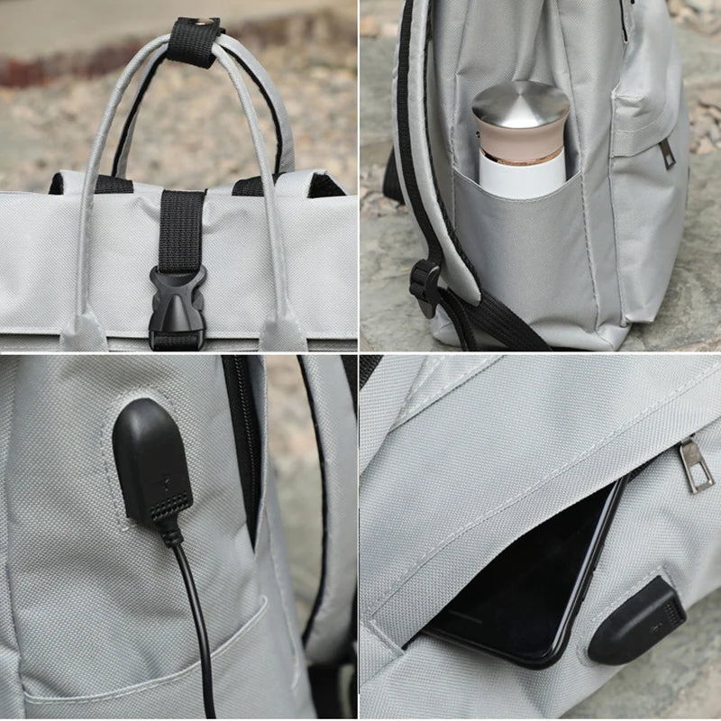 Casual Multi-color Oxford Backpack
