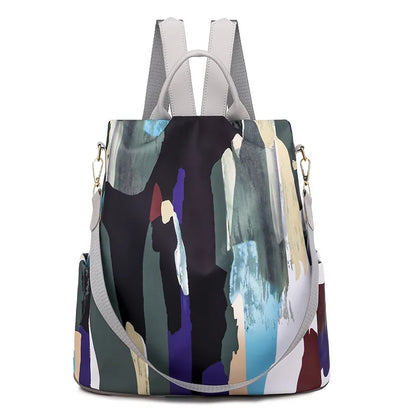 Anti-theft Panelled Color Backpack