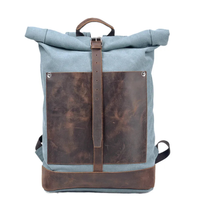 Men's Canvas Roll Top Backpack