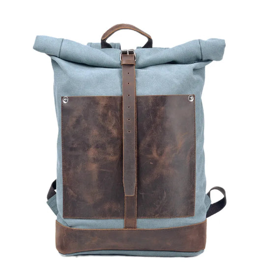 Men's Canvas Roll Top Backpack