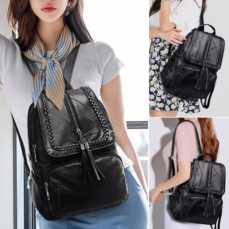 Casual Vintage PU Leather Backpack