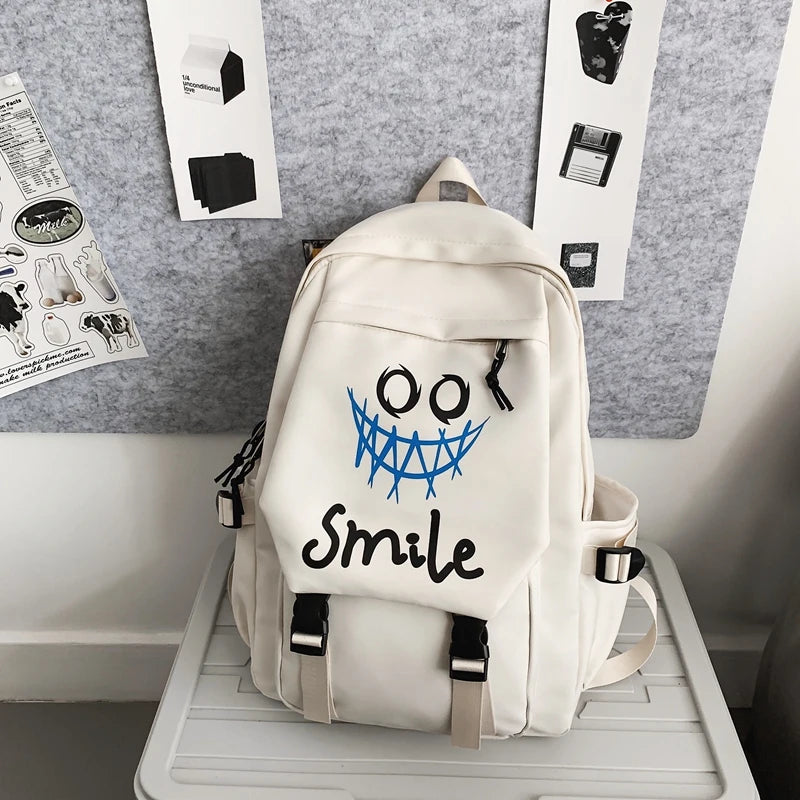 Kawaii Preppy Nylon Backpack for Stylish Student