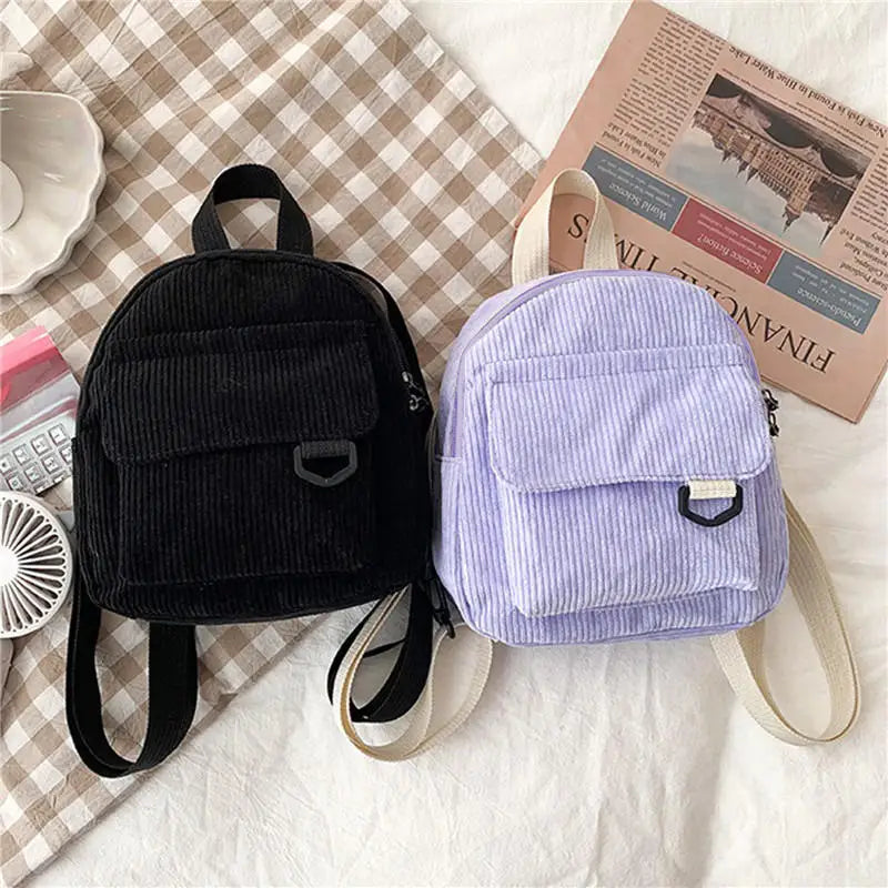 Mini Corduroy Backpack