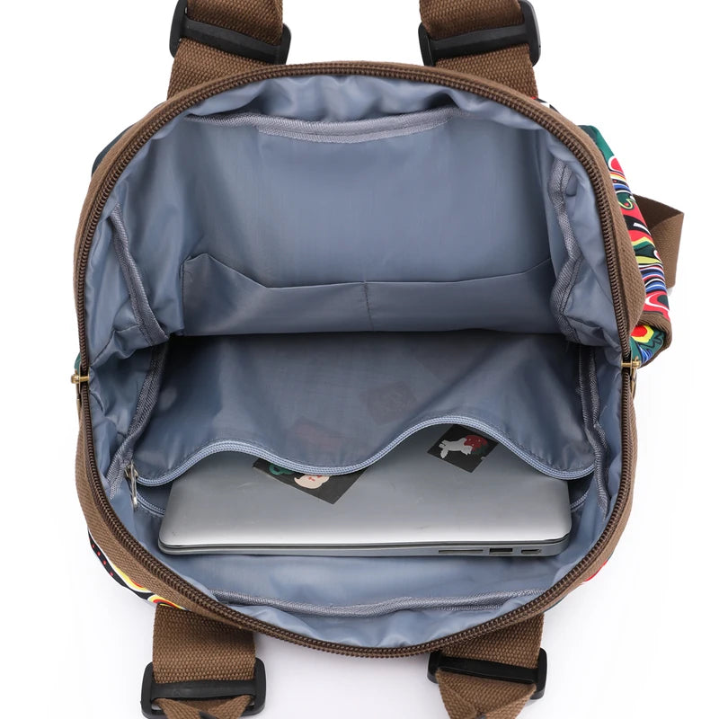 Modern Women's Canvas Backpack for School & Travel