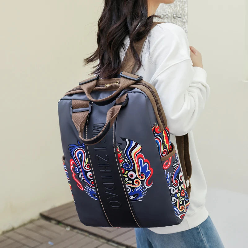 Modern Women's Canvas Backpack for School & Travel
