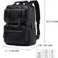 14/15.6 inch Black Leather Laptop Backpack