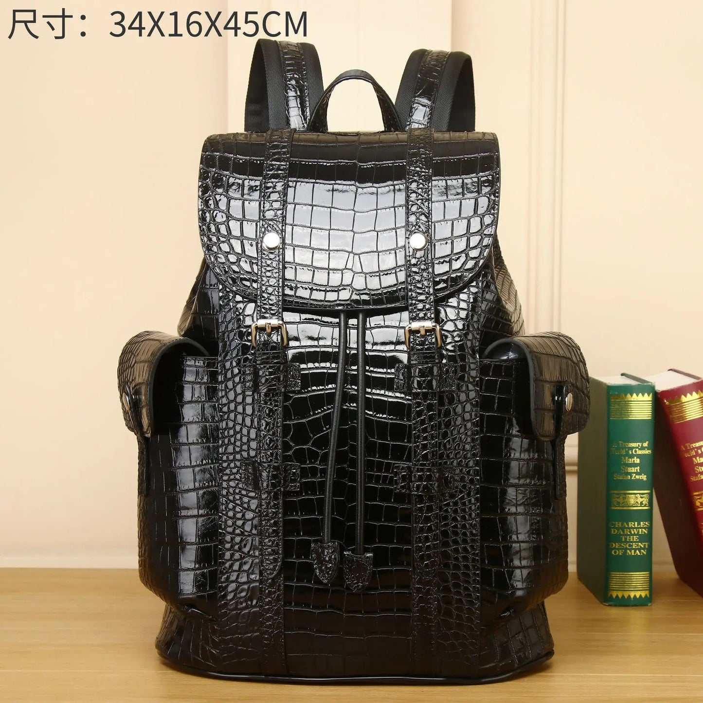 Large PU Leather Backpack