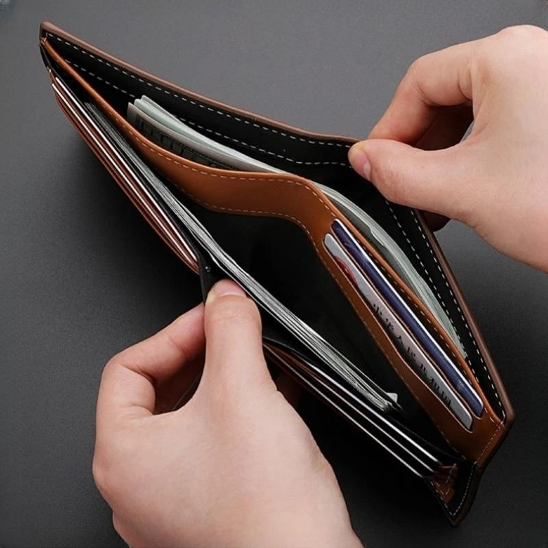 Leather Wallet with Coin Bag