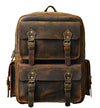 Retro Large Capacity Leather Backpack