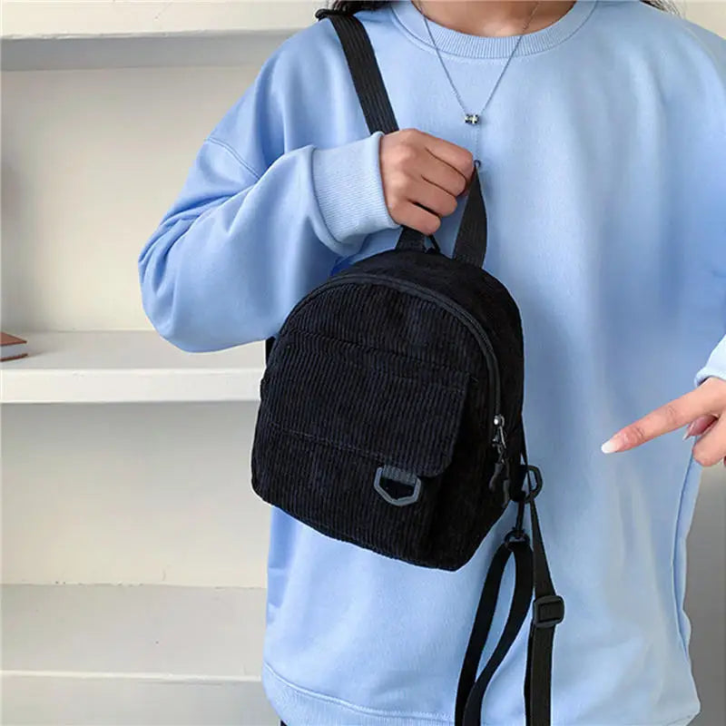 Mini Corduroy Backpack