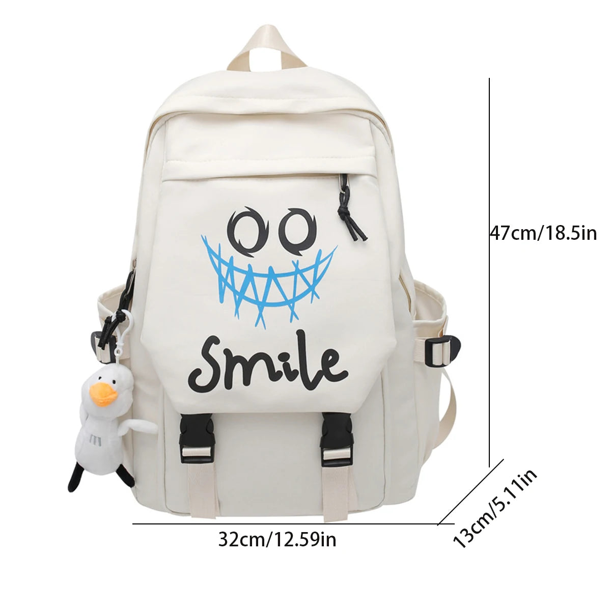 Kawaii Preppy Nylon Backpack for Stylish Student