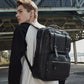 14/15.6 inch Black Leather Laptop Backpack