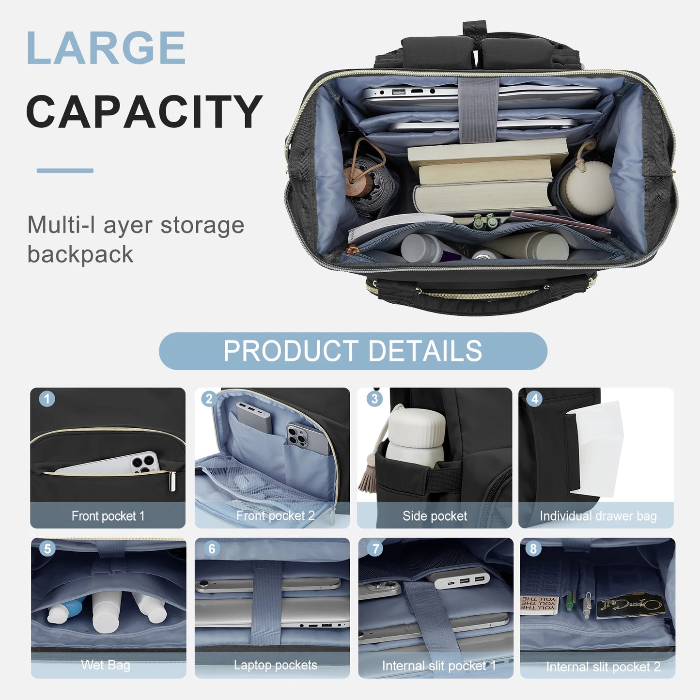 Stylish Women's Travel & Work Laptop Backpack