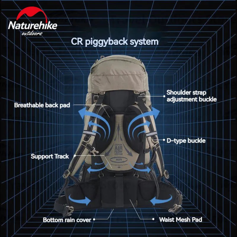 70L Adult Waterproof Climbing Outdoor Backpack