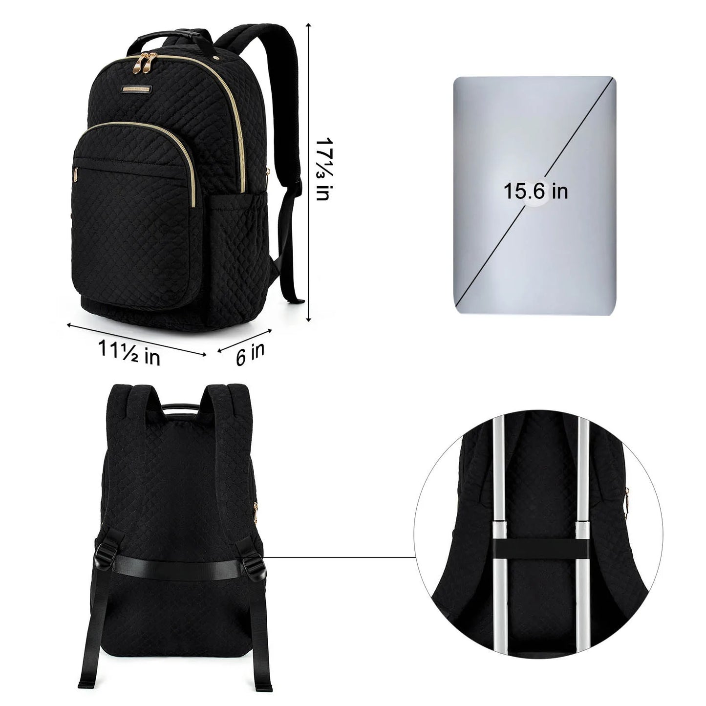 15.6 inch Laptop Backpack with USB Charging Slot