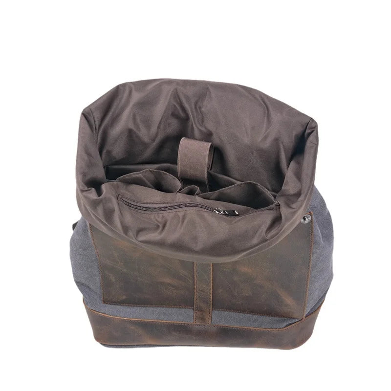 Men's Canvas Roll Top Backpack