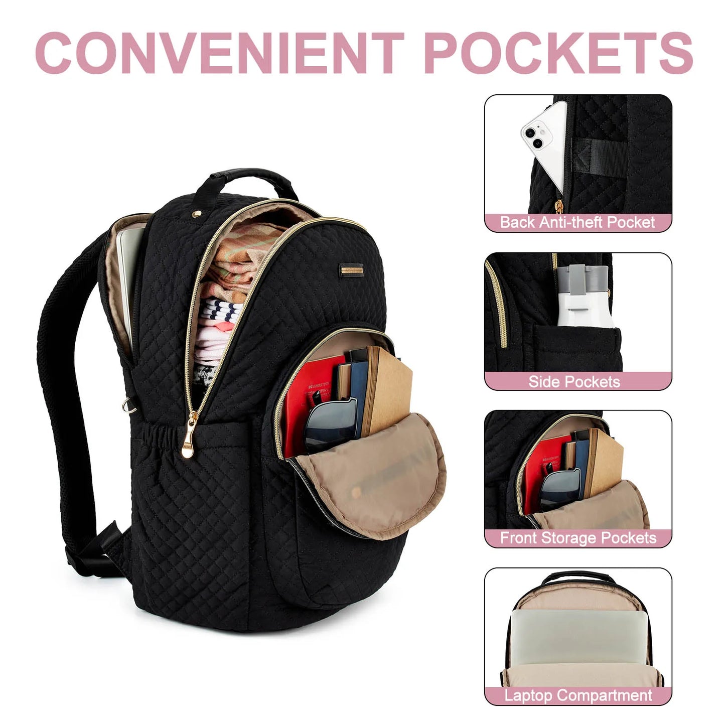 15.6 inch Laptop Backpack with USB Charging Slot