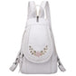 White Leather Backpack