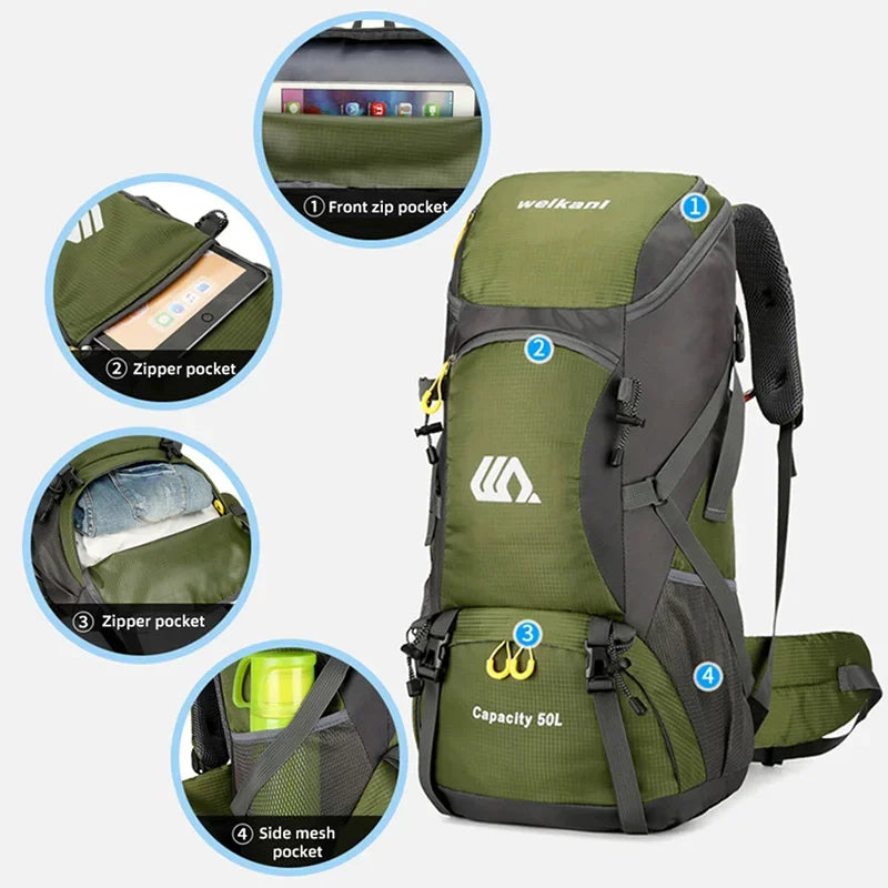 50L Waterproof Outdoor Backpack