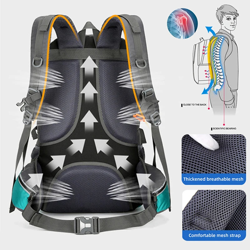 Super Large Capacity Nylon Travel Backpack