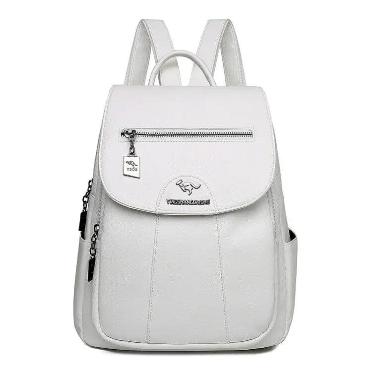 Retro Women Leather Backpack