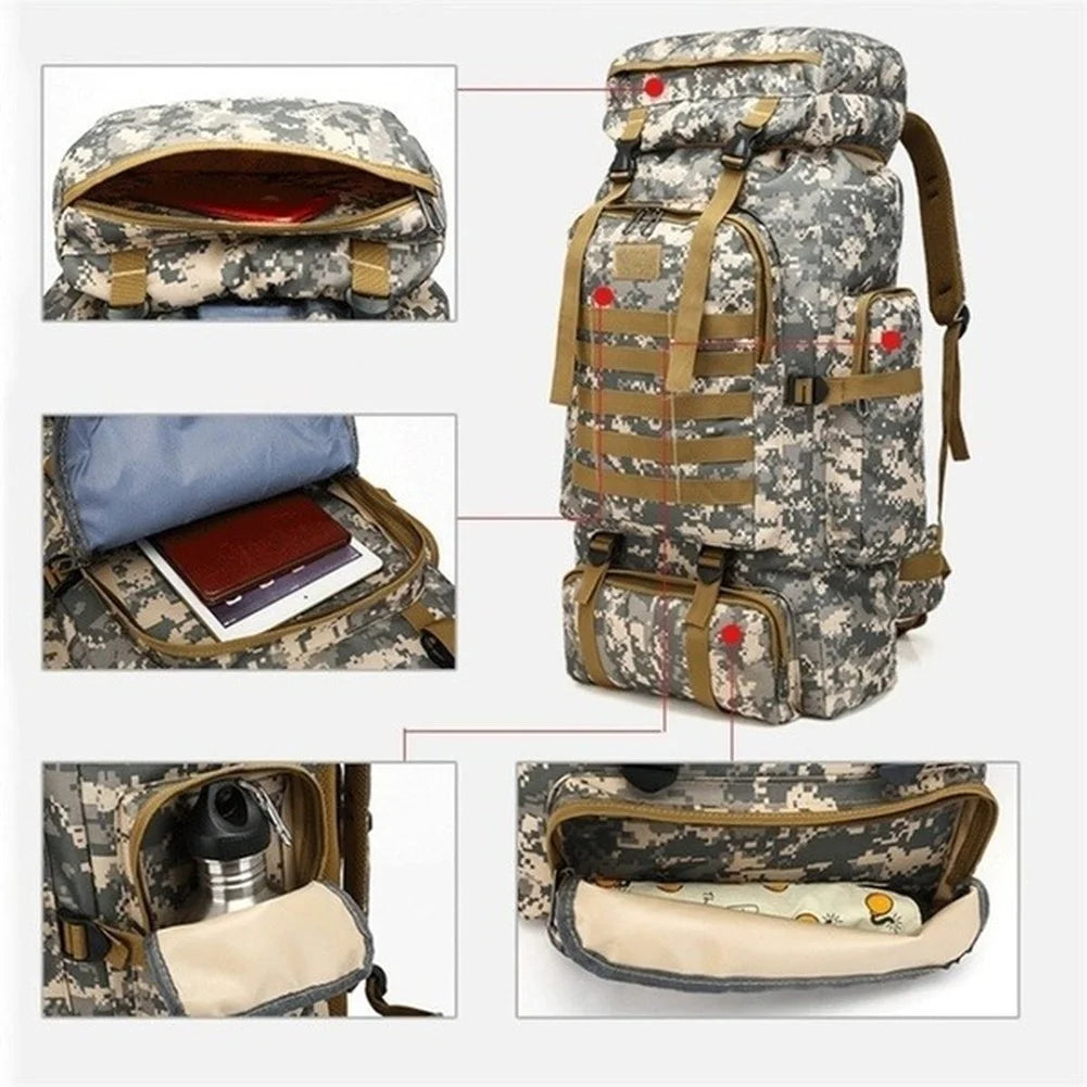 80L/100L Waterproof Outdoor Travel Backpack