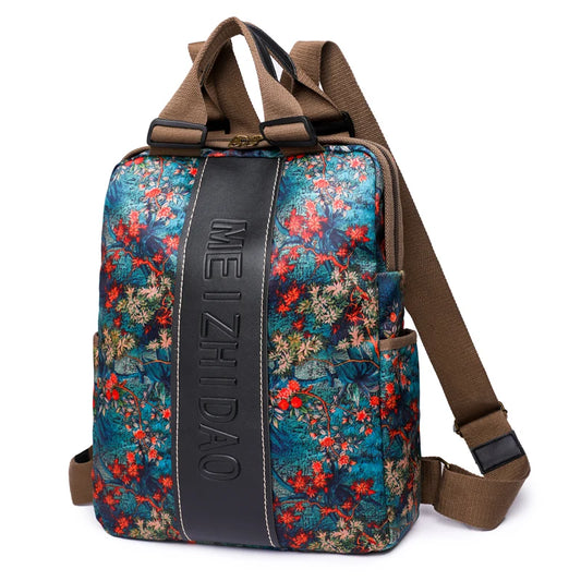 Modern Women's Canvas Backpack for School & Travel