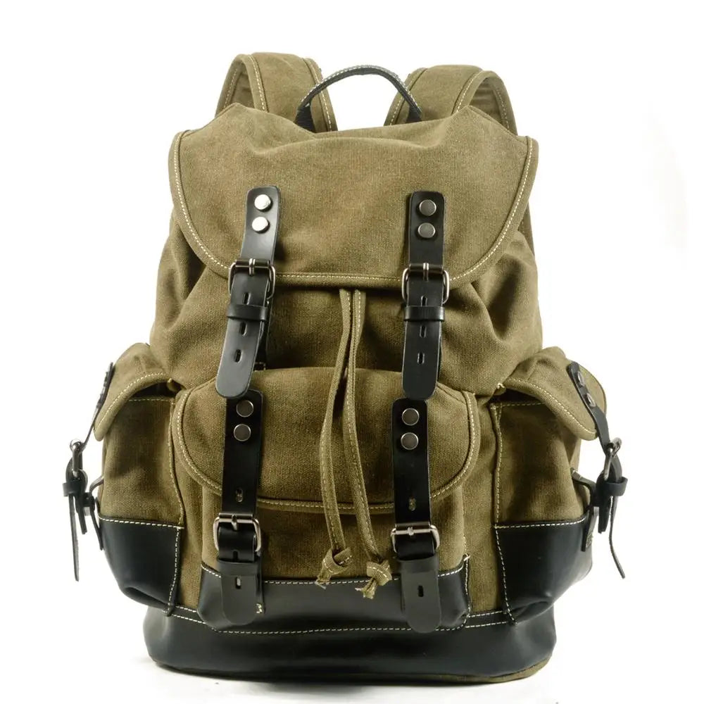 Casual Student Leather Backpack